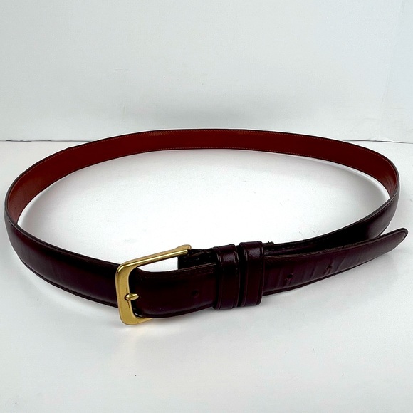 Coach 5700 Belt Burgundy Burnished Cowhide Solid Brass Buckle 38” 95cm - Picture 7 of 16